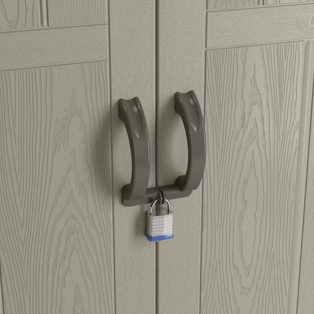 Florvik 6x4 ft Extra-Large Vertical Gray Resin Storage Shed