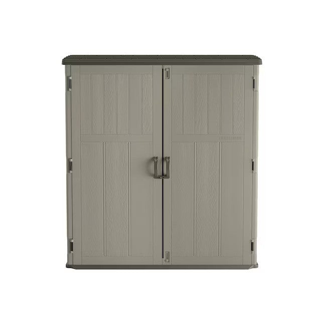 Florvik 6x4 ft Extra-Large Vertical Gray Resin Storage Shed