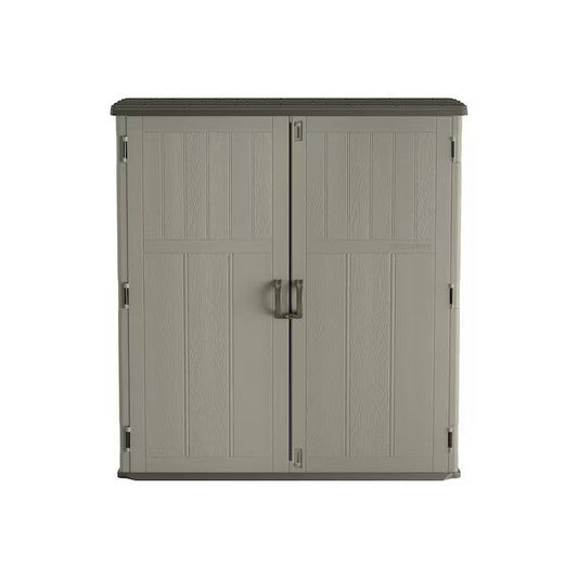 Florvik 6x4 ft Extra-Large Vertical Gray Resin Storage Shed