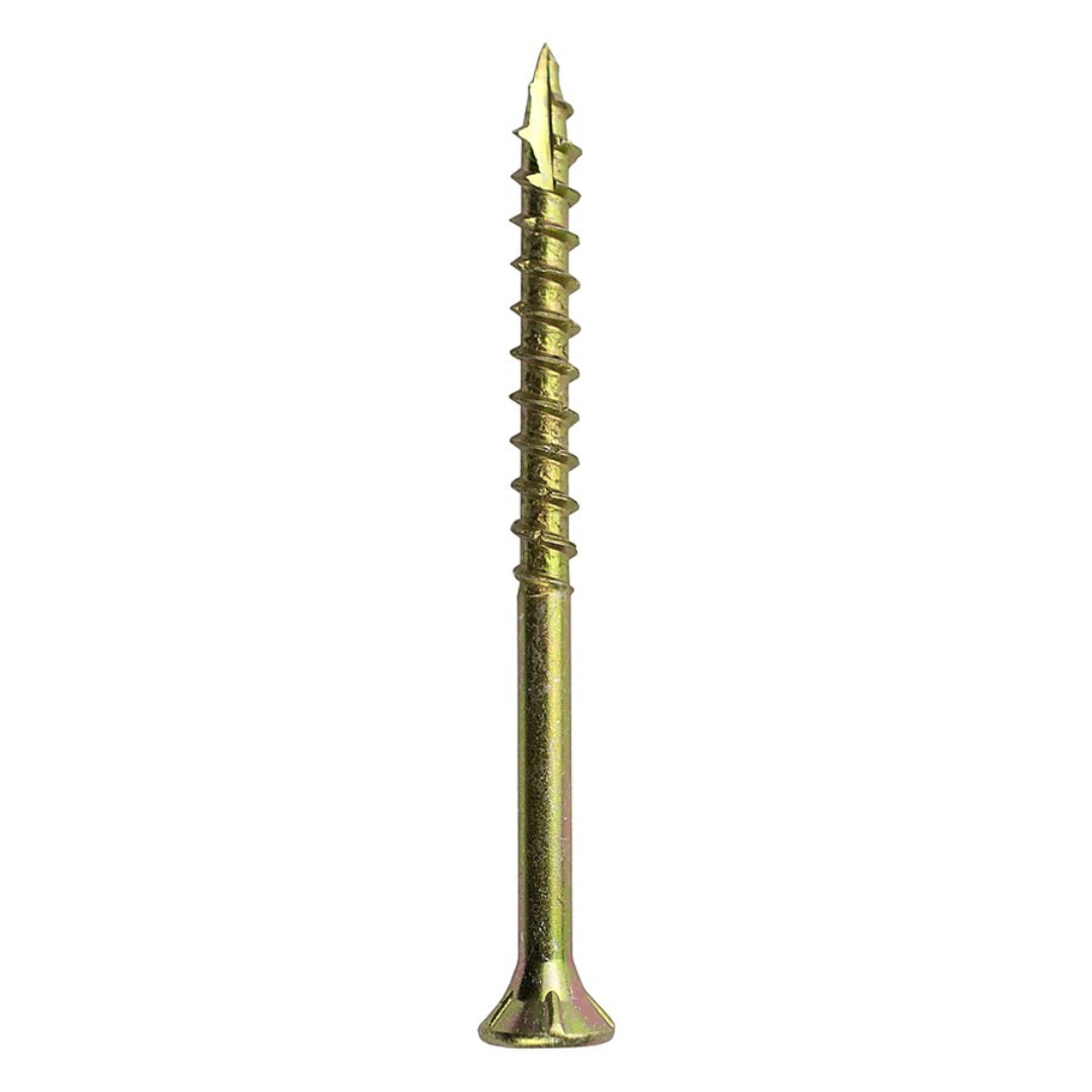 Florvik 9 x 2-1/2-in Yellow Zinc Interior Wood Screws – 85 Pack